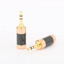 2pcs Audiocrast H001 Hi-End Tellurium Gold plated carbon fiber male connector 3.5MM stereo plug 2024 - buy cheap