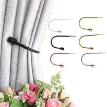 A pair Hooks Heavy-Duty Curtain Tieback Holder Metal Drapery Tieback Hooks Bedroom Living Room Curtain Decoration Curtain Hook*2 2024 - buy cheap