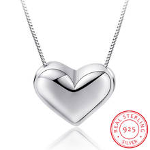 New Arrivals 925 Sterling Silver Love Heart Necklaces for Women Wedding Jewelry Long Necklaces Statement Jewelry 2024 - buy cheap