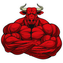 Fashion car sticker Motorcycle Decals  Bodybuilding Bull  Decorative Accessories,to Cover Scratches Waterproof  PVC.14* 12cm 2024 - buy cheap