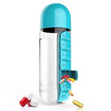 600ML Plastic Pill Organizer Bottle Portable Travel Drinking Bottles 2024 - buy cheap