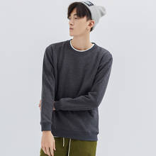 Simple Basic Sweatshirt Black Gray White Blue 2019 Spring Men Sweatshirts Solid Color Hoodies Casual Warm Fleece Pullover 100kg 2024 - buy cheap