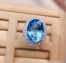 Natural And Real Topaz Ring Wedding Engagement Topaz Ring Fine Jewelry Wholesale 925 sliver Ring 2024 - buy cheap