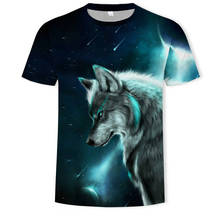 2020 New Wolf 3D printed animal cool funny T-shirt men's short sleeve summer shirt T-shirt men's fashion T-shirt men 6XL 2024 - buy cheap