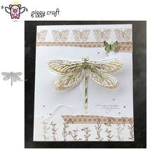 Piggy Craft metal cutting dies cut die mold 2019 New Dragonfly Scrapbook paper craft knife mould blade punch stencils dies 2024 - buy cheap