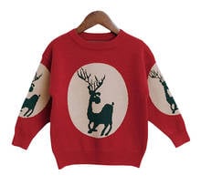 Kids Winter Sweater Boys Girls Knitted Sweater Reindeer Printed Clothes Christmas Children Sweater Red 2-7Y GW129 2024 - buy cheap