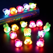 Cartoon LED Flashing Light Up Glowing Finger Ring Toys Christmas New Year Party Favor Gifts Toys for Children 2024 - buy cheap