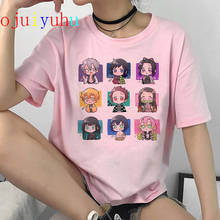 Camiseta feminina kawaii, anime japonês demon slayer, camiseta para mulheres, estilo harajuku anos 90 2024 - compre barato