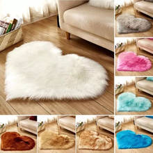 Artificial fur carpet pink white fluffy living room decoration soft rectangle round bedroom  comfortable cushion 2024 - buy cheap