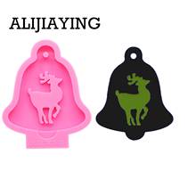 DY0130 DIY custom mold silicone Shiny Bell shape christmas tree/deer silicone rubber molds for resin 2024 - buy cheap