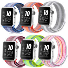 sport woven nylon loop for apple watch band 38mm 42mm 40mm 44mm wrist braclet adjust nylon for iwatch strap series 1/2/3/4 2024 - buy cheap