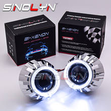 Sinolyn-lente de proyector de Ojos de Ángel Bixenón, accesorio de lámpara de 2,5 pulgadas para faros de coche H7 H4, faros H1 LED/HID 2024 - compra barato