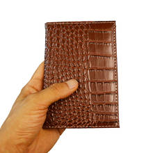 Fashion Solid Candy Color Passport Holder White Crocodile Grain PU Leather No letters Blank Passport Cover Wallet 2024 - buy cheap