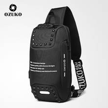 OZUKO-Bolso de pecho multifunción impermeable para hombre, bolsa de hombro cruzada con Diseño de cerradura antirrobo, para viaje corto, bandolera masculina 2024 - compra barato