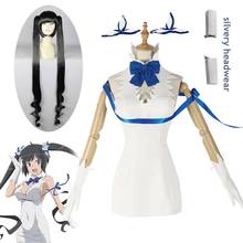 Fantasia para cosplay de hestia, anime é errado, eu gostaria de conhecer você em um calço, vestido sexy, dia das bruxas, cosplay, fantasia feminina 2024 - compre barato