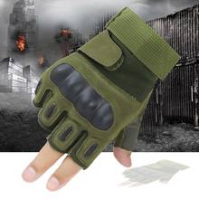 Тактические перчатки с половинчатыми пальцами мужские военные охотничьи перчатки без пальцев черные перчатки велосипедные альпинистские спортивные перчатки на открытом воздухе 2024 - купить недорого