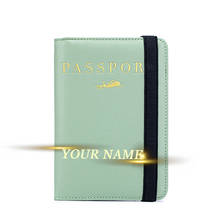Capa para passaporte de couro genuíno personalizada, capa para viagem porta-cartão carteira grande capacidade bolsa de moedas de crédito 2024 - compre barato