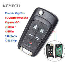 Keyecu Keyless-GO Remote Car Key Fob 5 Buttons 315 / 433MHz for Chevrolet 2010-2016 Camaro Cruze Equinox Malibu FCC: OHT01060512 2024 - buy cheap