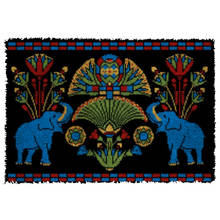Kits de alfombra con gancho de pestillo, Alfombra de ganchillo de elefante, cojín de hilo acrílico 100%, alfombra artesanal, decoración del hogar, 61cm x 85cm 2024 - compra barato