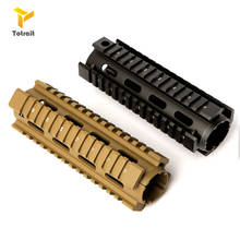 Caça carabina tática 6.7 Polegada ris quad ferroviário 2 peças drop-in montagem handguard AR-15 m4 handguard picatinny ferroviário fino 2024 - compre barato