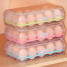 Caja de almacenamiento de huevos portátil de 15 celdas práctico refrigerador de huevos caja fresca huevos funda, soporte contenedor de almacenamiento de alimentos de cocina 2024 - compra barato