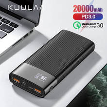 KUULAA 20000 мАч, внешний аккумулятор PD, быстрая зарядка, повербанк, быстрая зарядка, Внешнее зарядное устройство для iPhone, samsung, Xiaomi, внешний аккумулятор 2024 - купить недорого