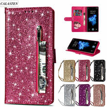 Bling Glitter Case For Samsung Galaxy S21 S20 Ultra S10e S9 S8 Plus S20 FE Note 20 8 9 10 Leather Flip Zipper Wallet Cover Coque 2024 - buy cheap