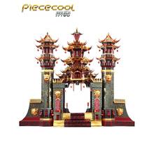 Piececool-rompecabezas de Metal en 3D para niños, juguete de mitología, kits de modelos de puerta del Sur, modelos educativos, juguetes de regalo 2024 - compra barato