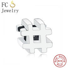 FC Jewelry-pulsera de plata de ley 925 con símbolo espaciador, joyería compatible con pulsera, número, logotipo, Lable, Berloque 2024 - compra barato