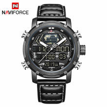 NAVIFORCE New 2019 Men's Fashion Sports Men Watch Leather Waterproof Watches LED Analog Quartz Male Date Clock Relogio Masculino 2024 - buy cheap