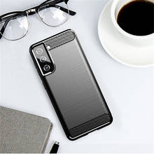 For Samsung Galaxy S21 Case Rubber Silicone Carbon Fiber Cover For Samsung Galaxy S30 Case For Samsung S21 Plus S21Ultra S30 + 2024 - buy cheap