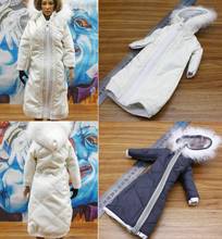 1/6 Female Clothes Fashion Winter Down Jacket Girls White/Blue Cotton Coat For 12" Figure Body Dolls In Stock 2024 - buy cheap