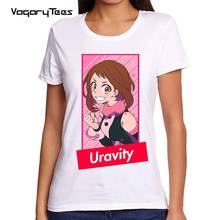 2021 Cartoon Katsuki Bakugo/Uraraka women T-shirt My Hero Academia Shirt Boku No Hero Academia Japanese Anime Kawaii Girl TShirt 2024 - buy cheap