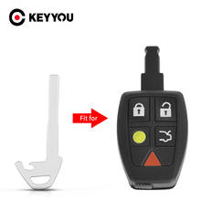 KEYYOU 10X Car Key Blade Remote Blank Key Uncut Blade Replacemen For Volvo S60 S80 XC70 XC90 Car Case Car Key Accessory 2024 - buy cheap