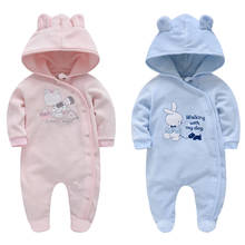 Winter Newborn Baby Girl Boy Rompers With Hat 2 Colors Toddler Clothing 3-12M Cotton Baby Clothes 2024 - buy cheap