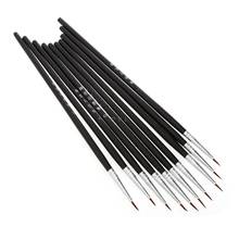 10 Pcs/Set Fine Hand Painted Thin Hook Line Pen Art Supplies Drawing Art Pen Paint Brush Nylon Brush Acrylic Painting Pen 2024 - buy cheap
