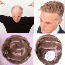 BYMC мужской парик блонд цвет 10x8 6X8 дюймов полный шнурок 0,04 мм супер мягкая тонкая кожа 100% Европейский Remy человеческие волосы парик для мужчин 2024 - купить недорого