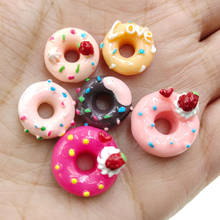 30pcs/lot Kawaii flat back resin simulation foods donuts for DIY kids hair clip bow accessories resin cabochons ornaments 2024 - buy cheap