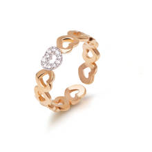 MxGxFam-anillos de corazón para mujer, color dorado, ajustable, 18 k, AAA + circonita, buena calidad 2024 - compra barato