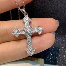 Luxury Cross Stackable Pendant Necklace Beautiful Full Cubic Zircon Fashion Charm Women Party Jewelry Gift  D0314 2024 - buy cheap