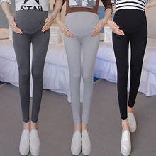 Однотонные брюки для беременных женщин с поддержкой живота, Леггинсы для беременных женщин, однотонные брюки для беременных женщин 2024 - купить недорого