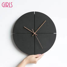 Nordic minimalista relógio de parede criativo sala estar personalidade relógios domésticos silencioso decoração da sua casa 2024 - compre barato