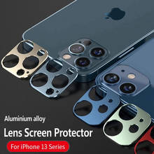 Vidro para câmera de iphone apple, aparelho protetor em aço inoxidável para iphone 11, 12 pro, max, mini iphone 12, capa de proteção traseira, 1 a 2 peças
