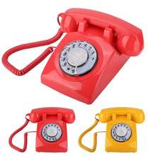 Retro telefone de discagem giratória vintage telefone fixo telefone de mesa 2024 - compre barato