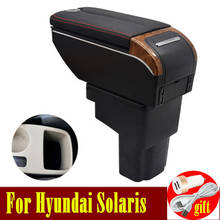 Для Hyundai Solaris/Verna/Grand Avega подлокотник коробка двойные двери открыть 7USB центр консоль коробка для хранения подлокотник 2024 - купить недорого