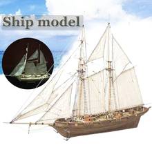 1 Set 1:100 Assembling Building Kits Ship Model Wooden Sailboat Toys Sailing Model Assembled Wooden Kit DIY Wood Crafts 2024 - buy cheap