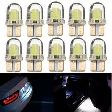 10Pcs White LED T10 W5W COB Canbus Silicone Car License Plate Light Lamp Bulbs 2024 - buy cheap