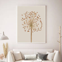 Impressão floral abstrata, ilustração boho, decoração de parede neutra, plantas, poster minimalista, galeria, arte de parede, pintura de tela 2024 - compre barato