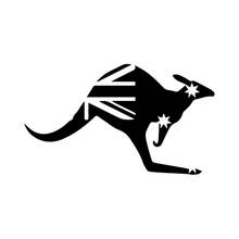 Pegatina de bandera de Australia, canguro, calcomanía de coche divertido, accesorios de coche 2024 - compra barato