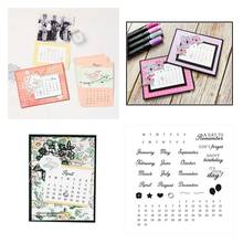 Calendar year and month Stamps And Dies New Arrival 2021 Scrapbook Dariy Decoration Stencil Embossing Template Diy Greeting Card 2024 - buy cheap